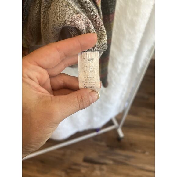 Fantastic Fawn Womens Plaid Boho Criss Cross Top Size M Grunge Indie Western - Picture 9 of 11